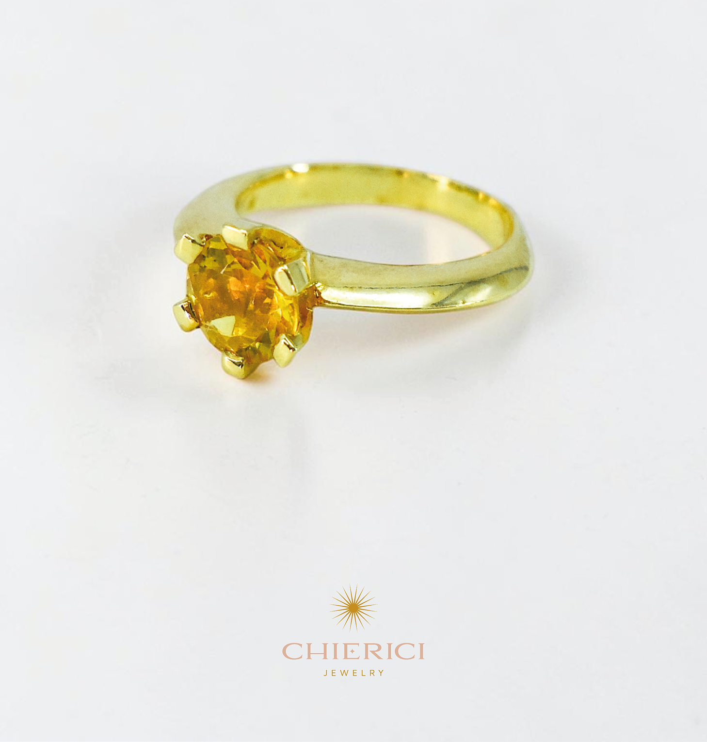 Unna Zari Beryl Solitaire Ring