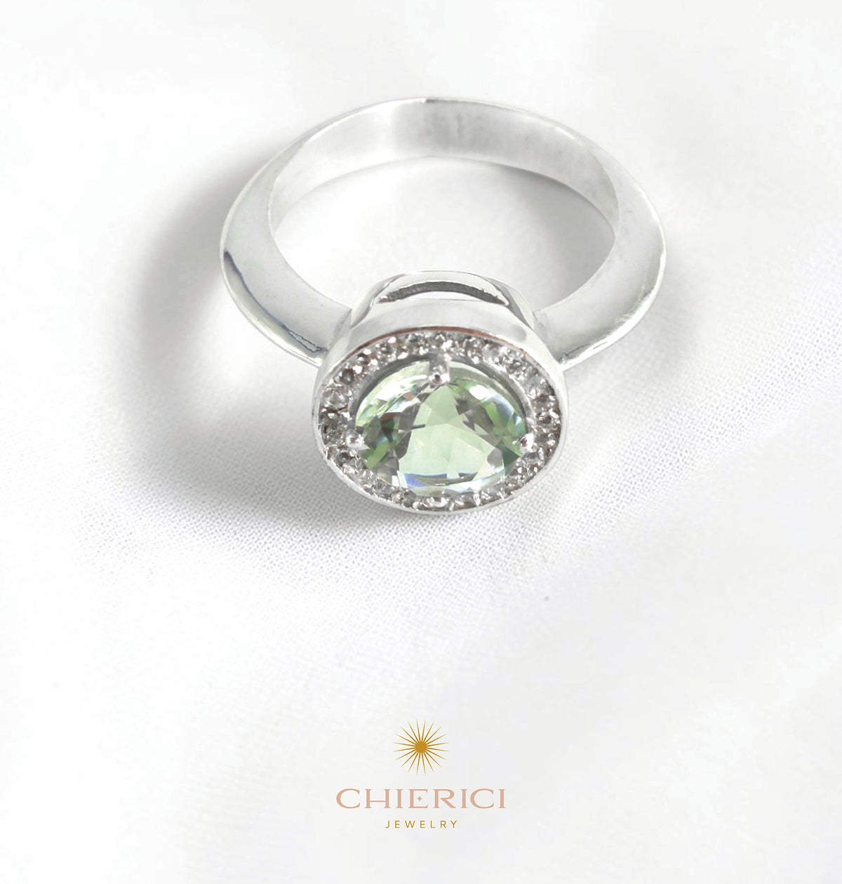 Unna Nura Prasiolite Solitaire Ring